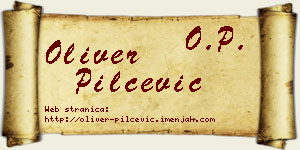 Oliver Pilčević vizit kartica
